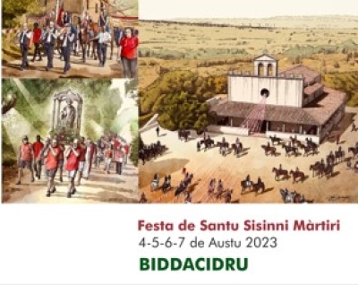 Festa de Santu Sisinni. 4 -7 de Austu 2023. Programma tzivili e religiosu.